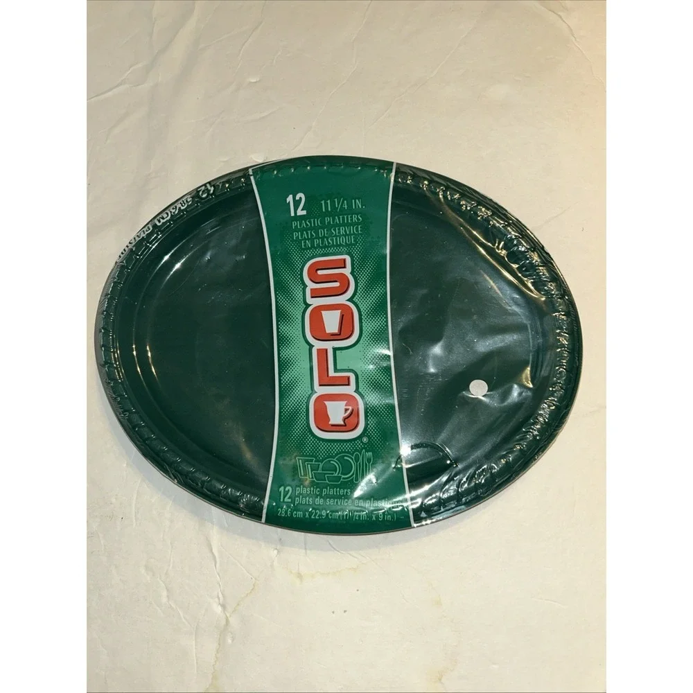 SOLO PLATES 12 Plates Ultra Green‎ 11 1/4